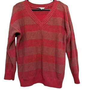 BCBGeneration women’s v-neck striped pulloverr sweater.size small